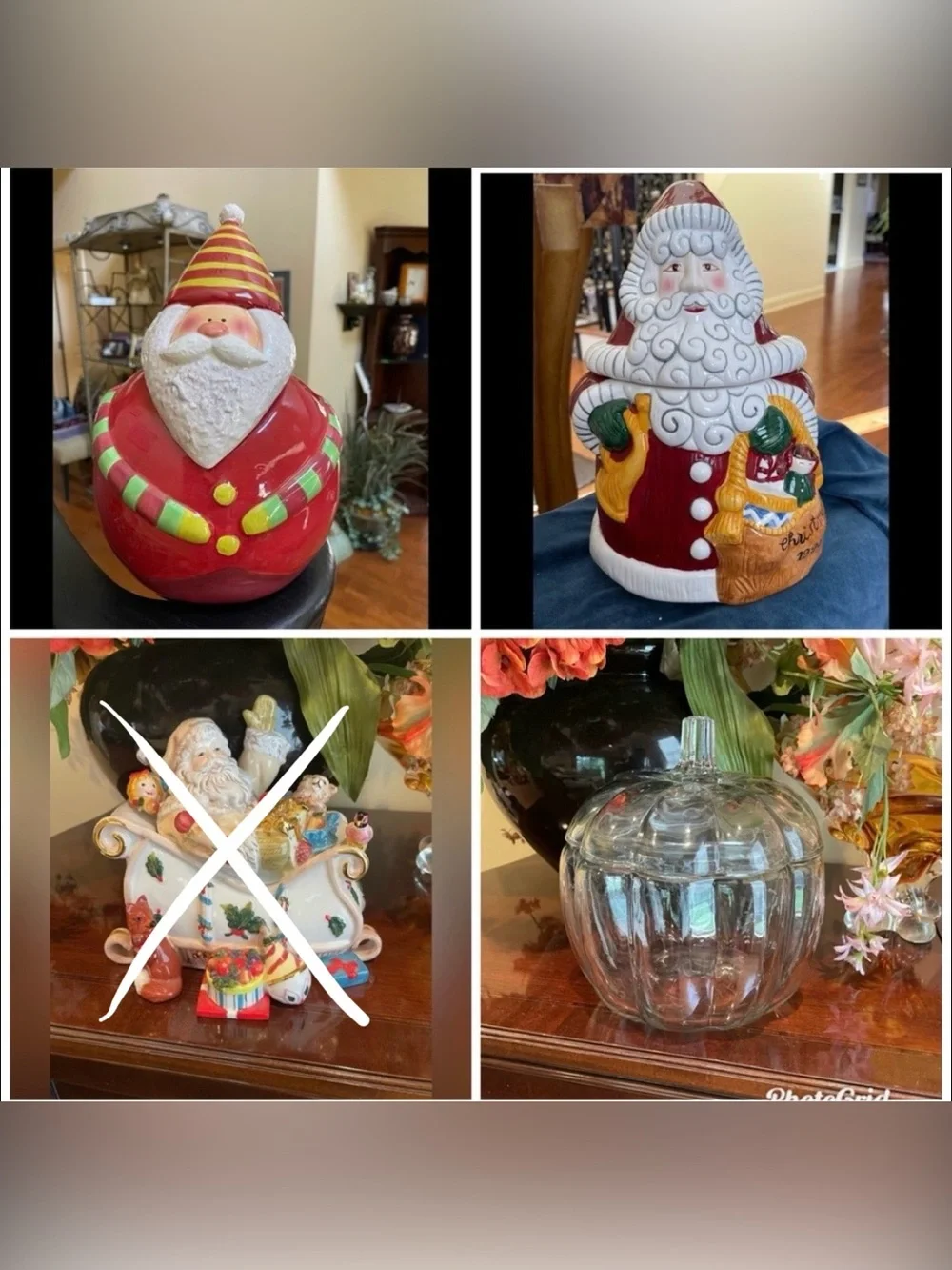 SAKURA CHRISTMAS BRIGHT SANTA HANDPAINTED EARTHENWARE 12